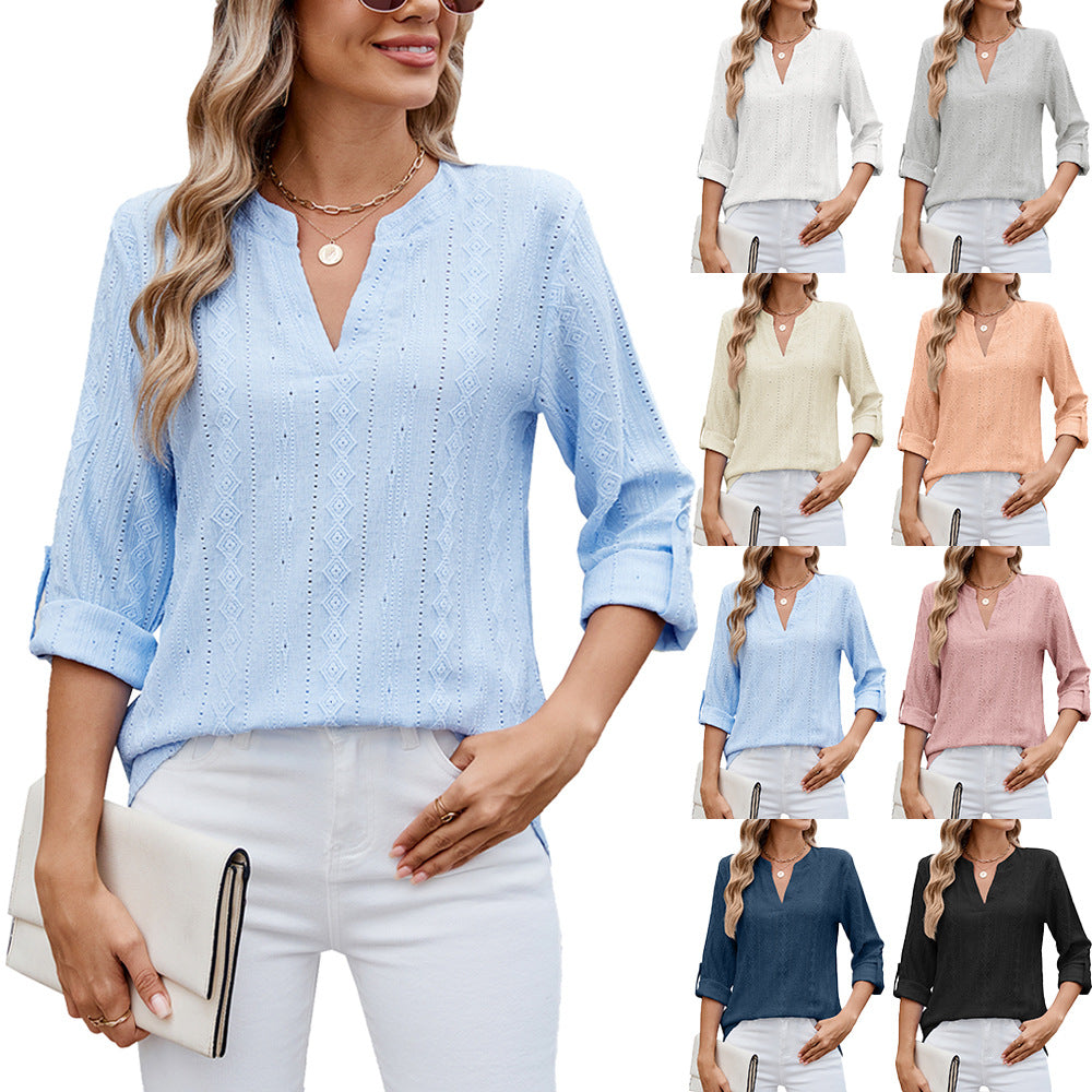 Luna™ | Elegant V-Neck Sweater