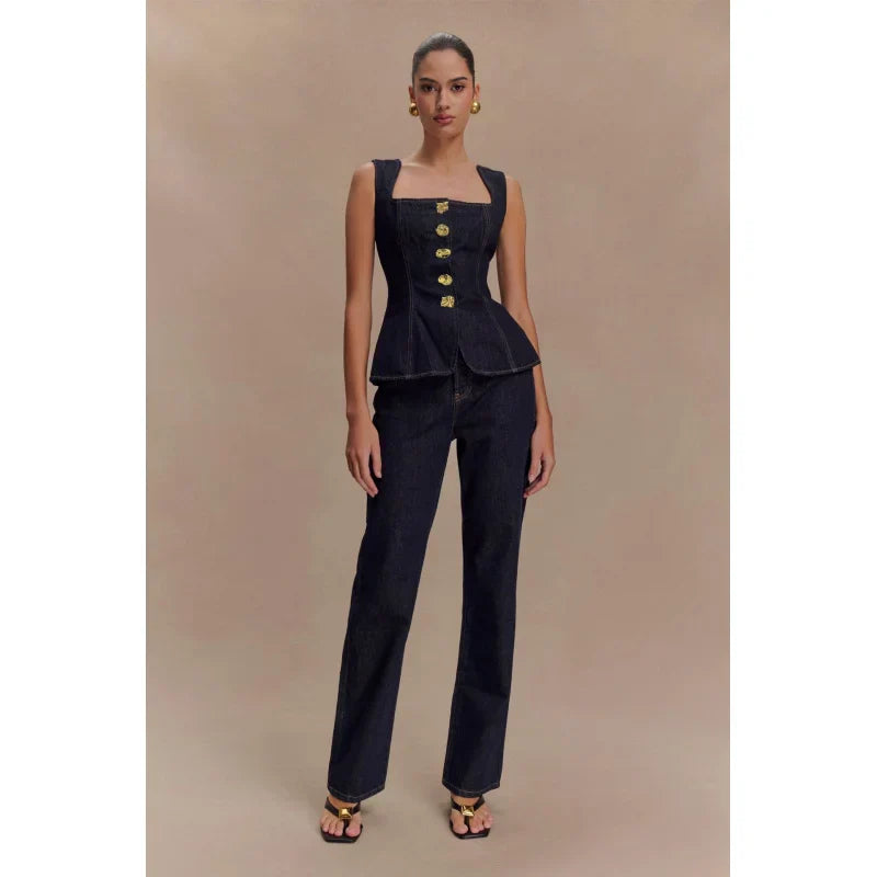 Romy | Structured Set & Denim Appeal