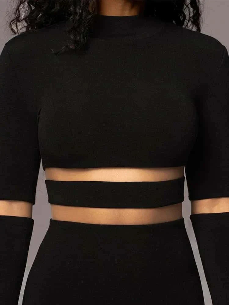 Naomi | Bodycon Dress with Transparent Details