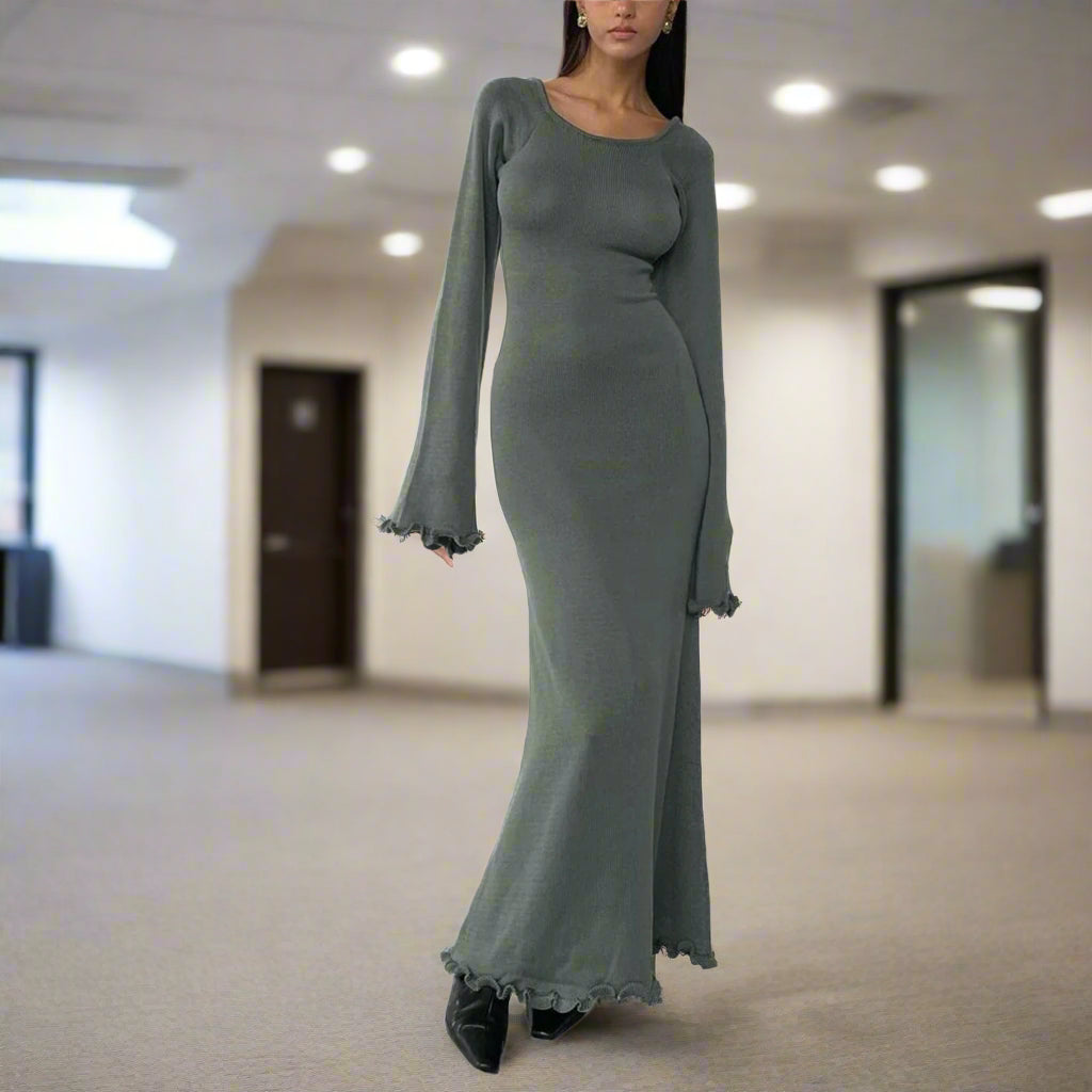 Maddy | Elegant Long Sleeve Maxi Dress