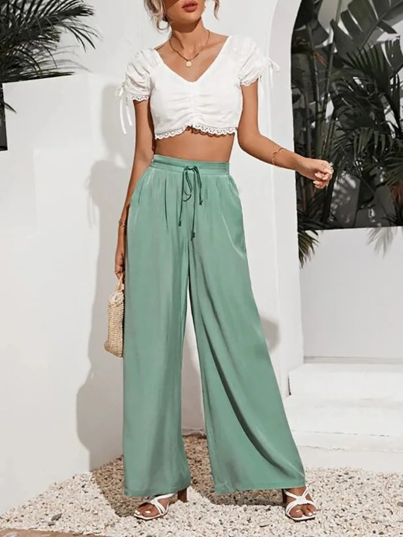 Manon | High-Waisted Wide Leg Pants
