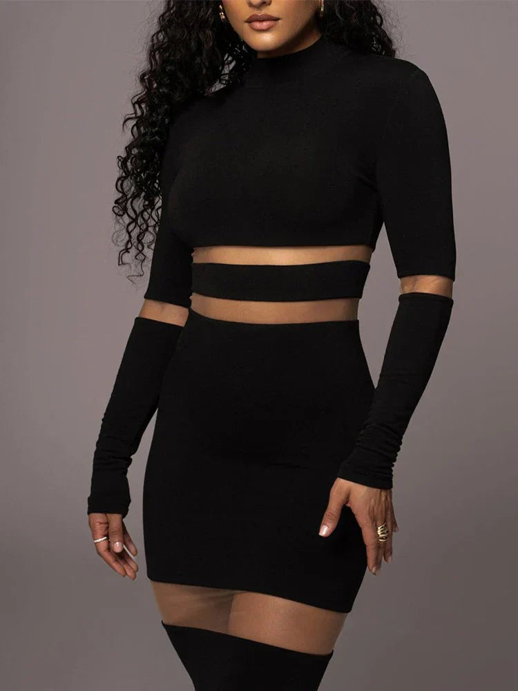 Naomi | Bodycon Dress with Transparent Details
