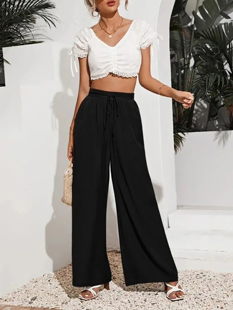 Manon | High-Waisted Wide Leg Pants
