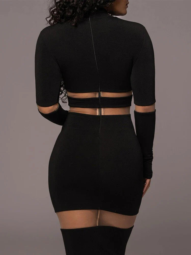 Naomi | Bodycon Dress with Transparent Details