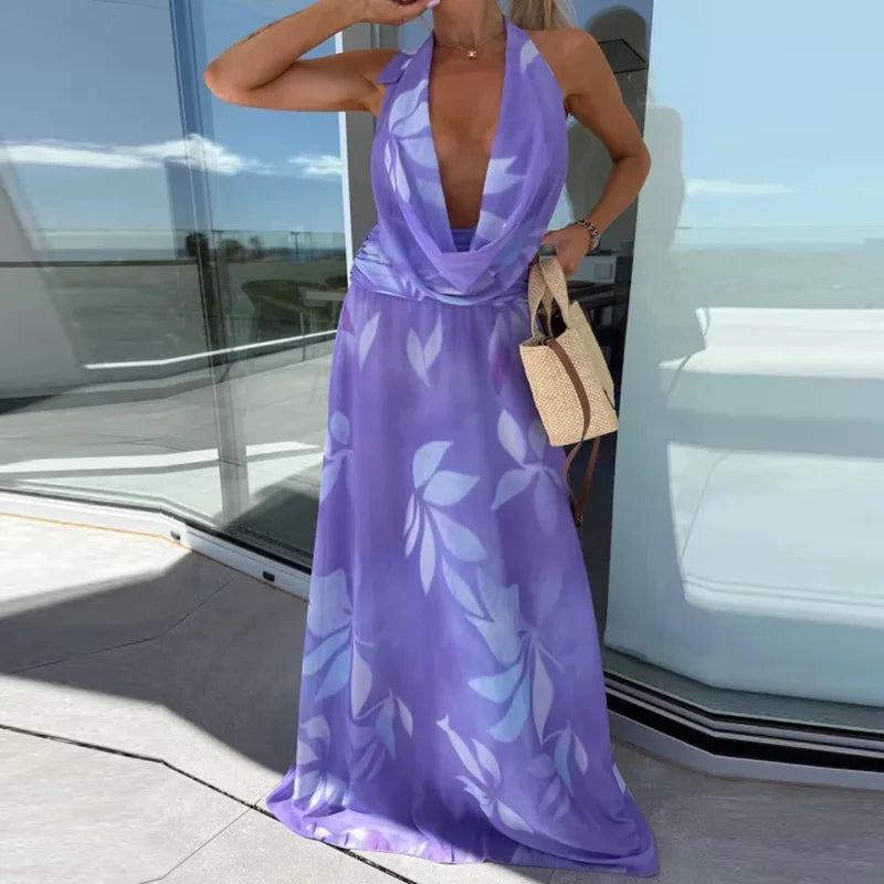 Liora | Maxi Dress with Lace Back