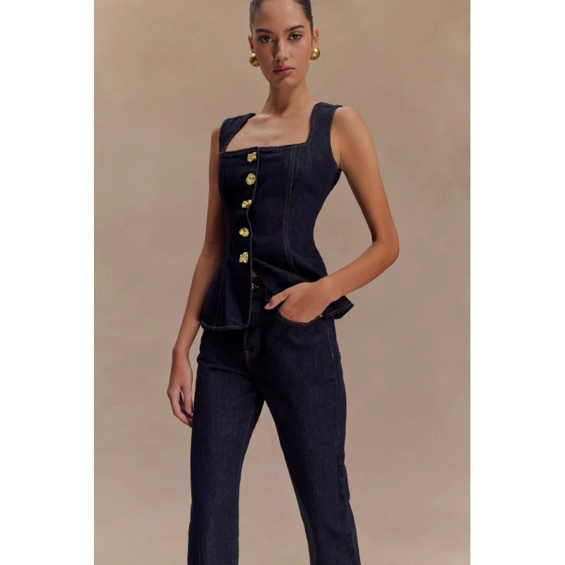 Romy | Structured Set & Denim Appeal