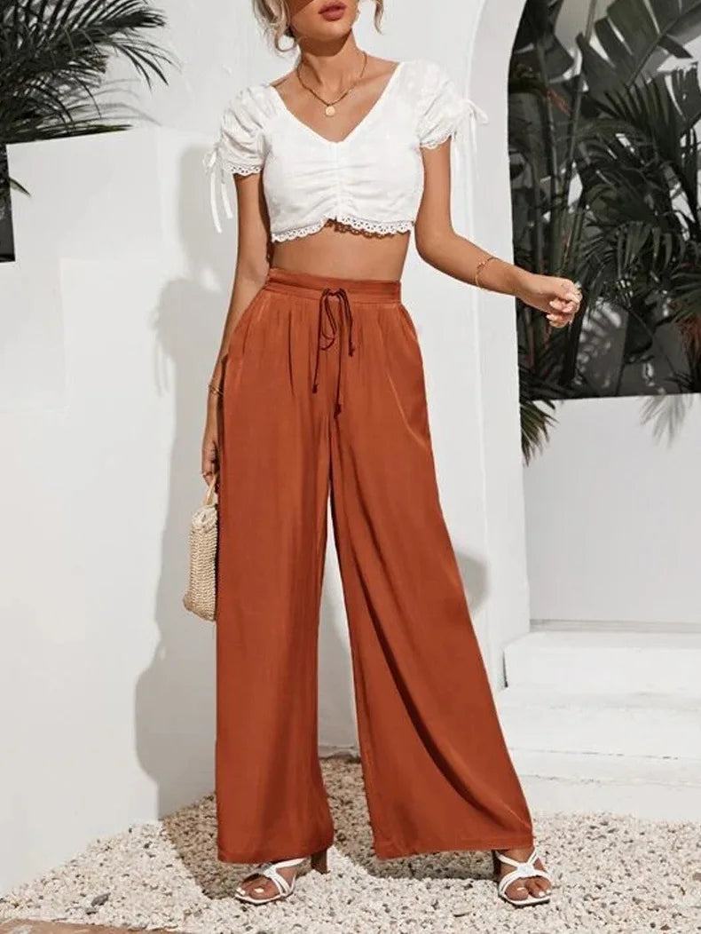 Manon | High-Waisted Wide Leg Pants