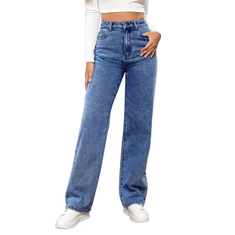Alba | High-Waisted Distressed Jeans