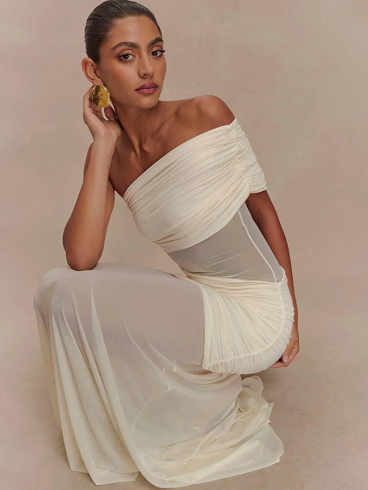 Soraya | Draped Dress & Pure Elegance