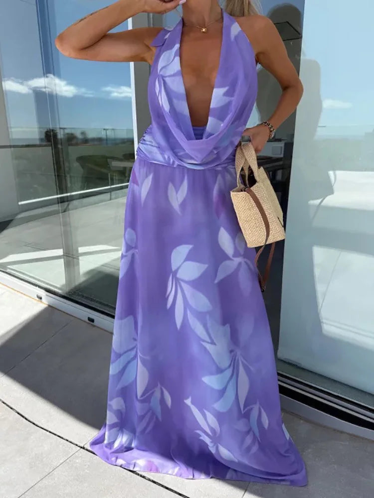 Liora | Maxi Dress with Lace Back