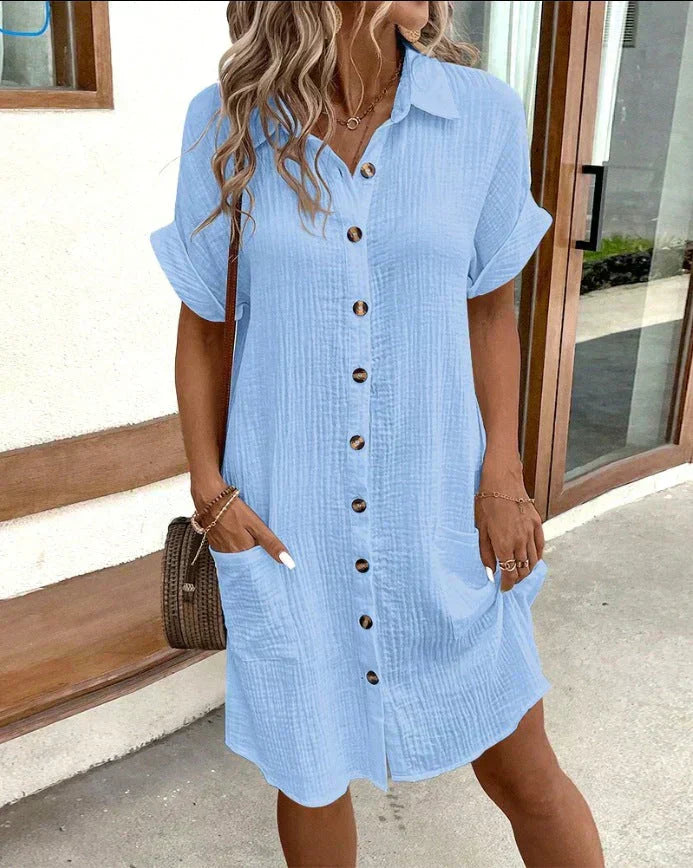 Susan | Classic Buttoned Casual Dress