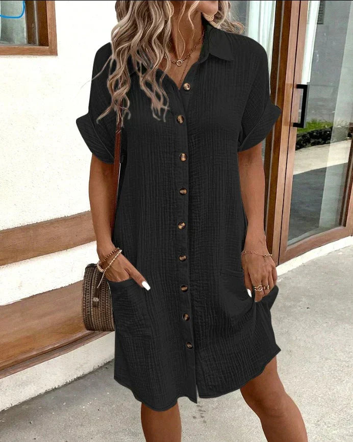 Susan | Classic Buttoned Casual Dress