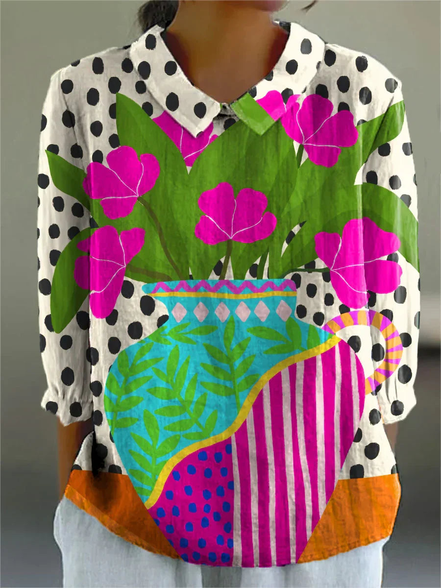 Clarissa | Vintage Colourful Blouse