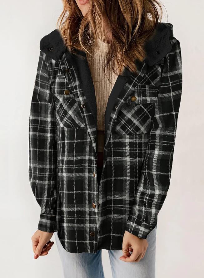 Fiona | Cozy Plaid Fleece-Lined Jacket