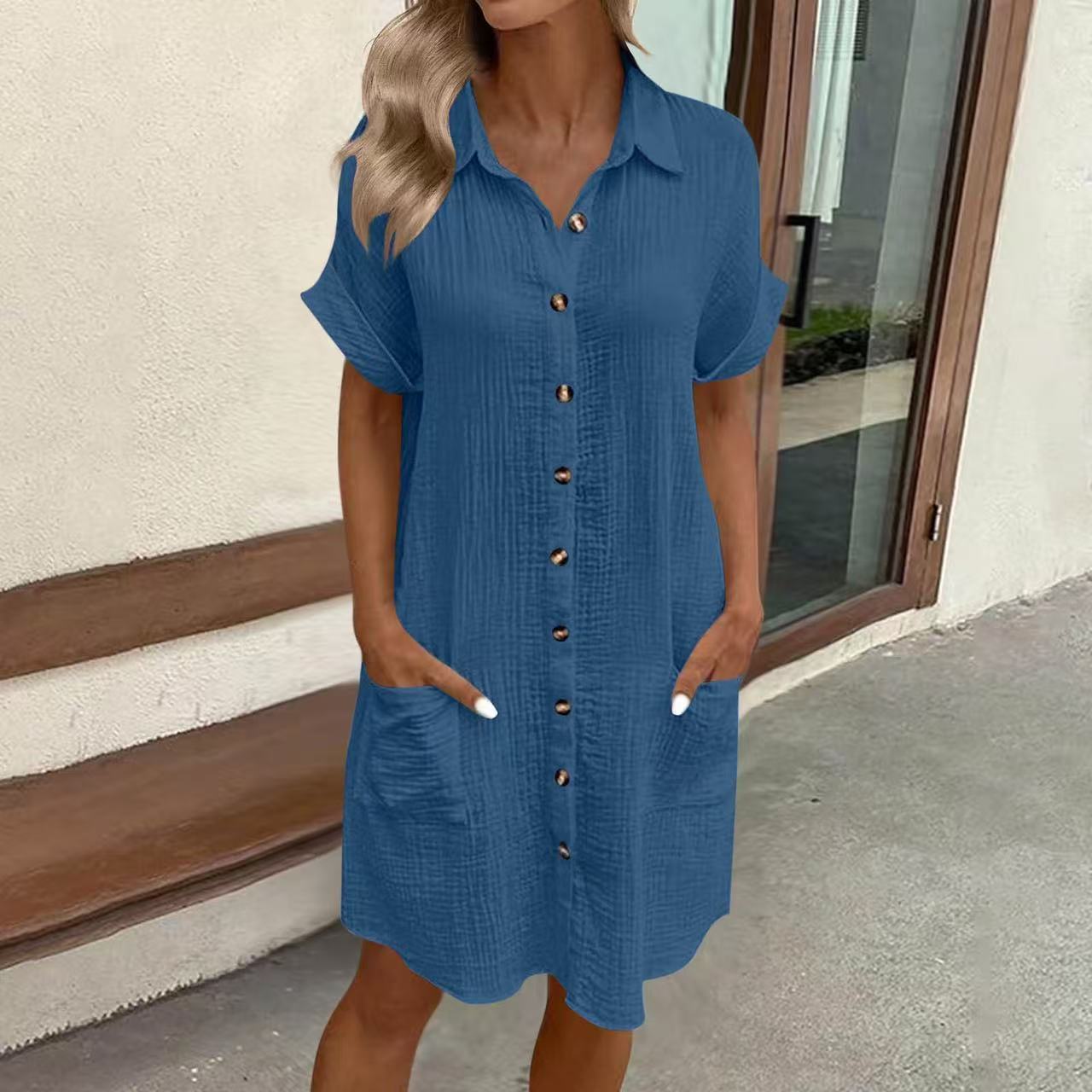 Susan | Classic Buttoned Casual Dress