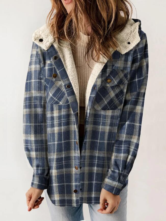 Fiona | Cozy Plaid Fleece-Lined Jacket