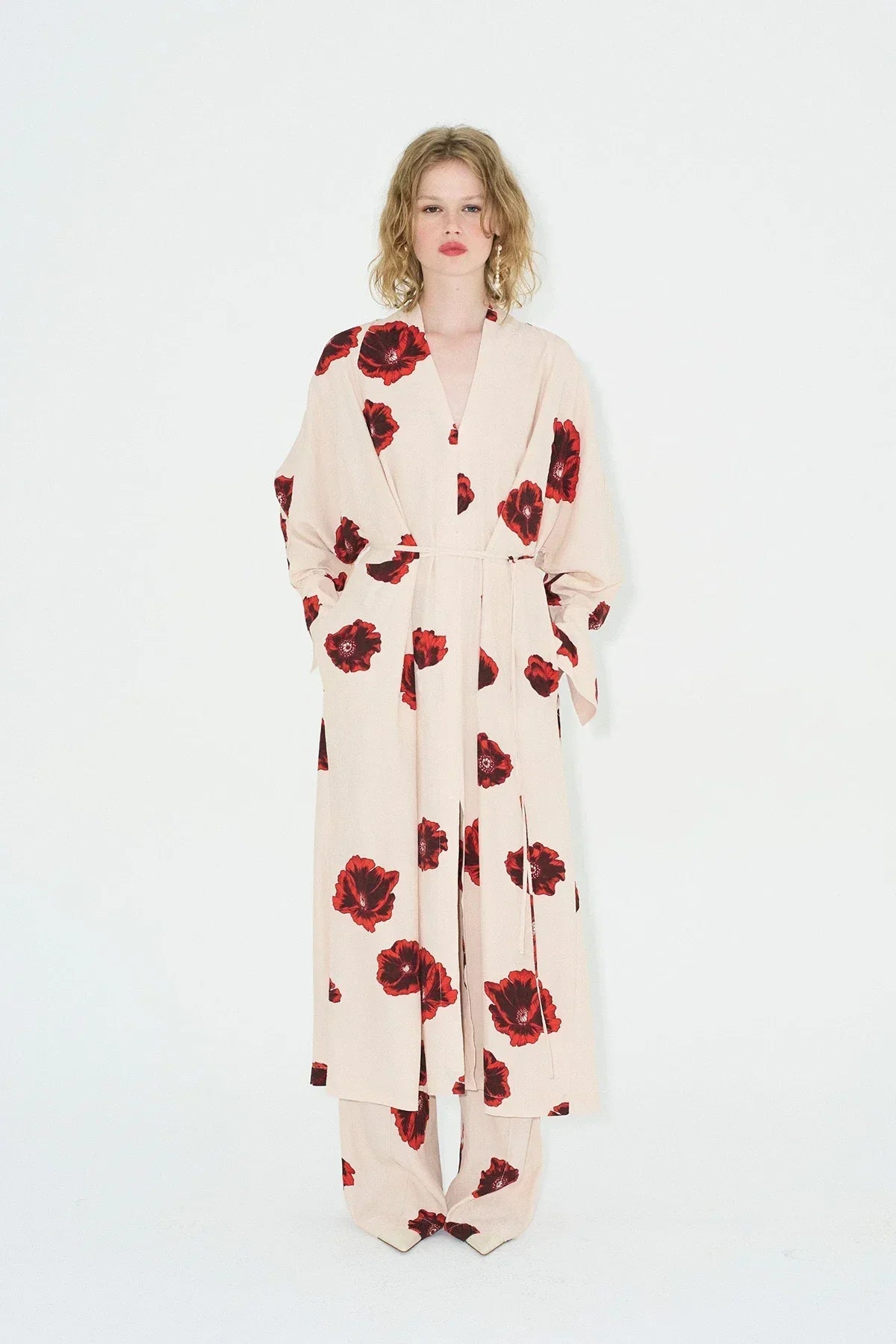 Château Luxe Paris™ | Sahara Print Kimono Poppy