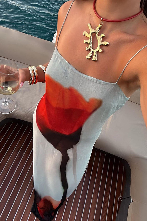 Lilou | Abstract Tulip Maxi Dress