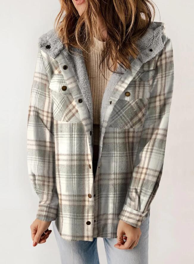 Fiona | Cozy Plaid Fleece-Lined Jacket