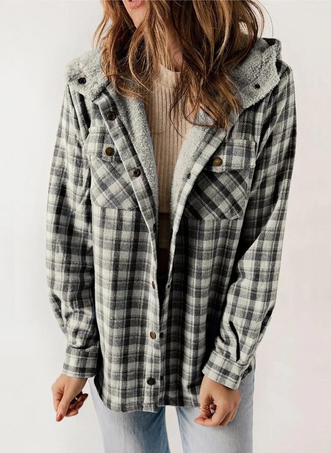 Fiona | Cozy Plaid Fleece-Lined Jacket