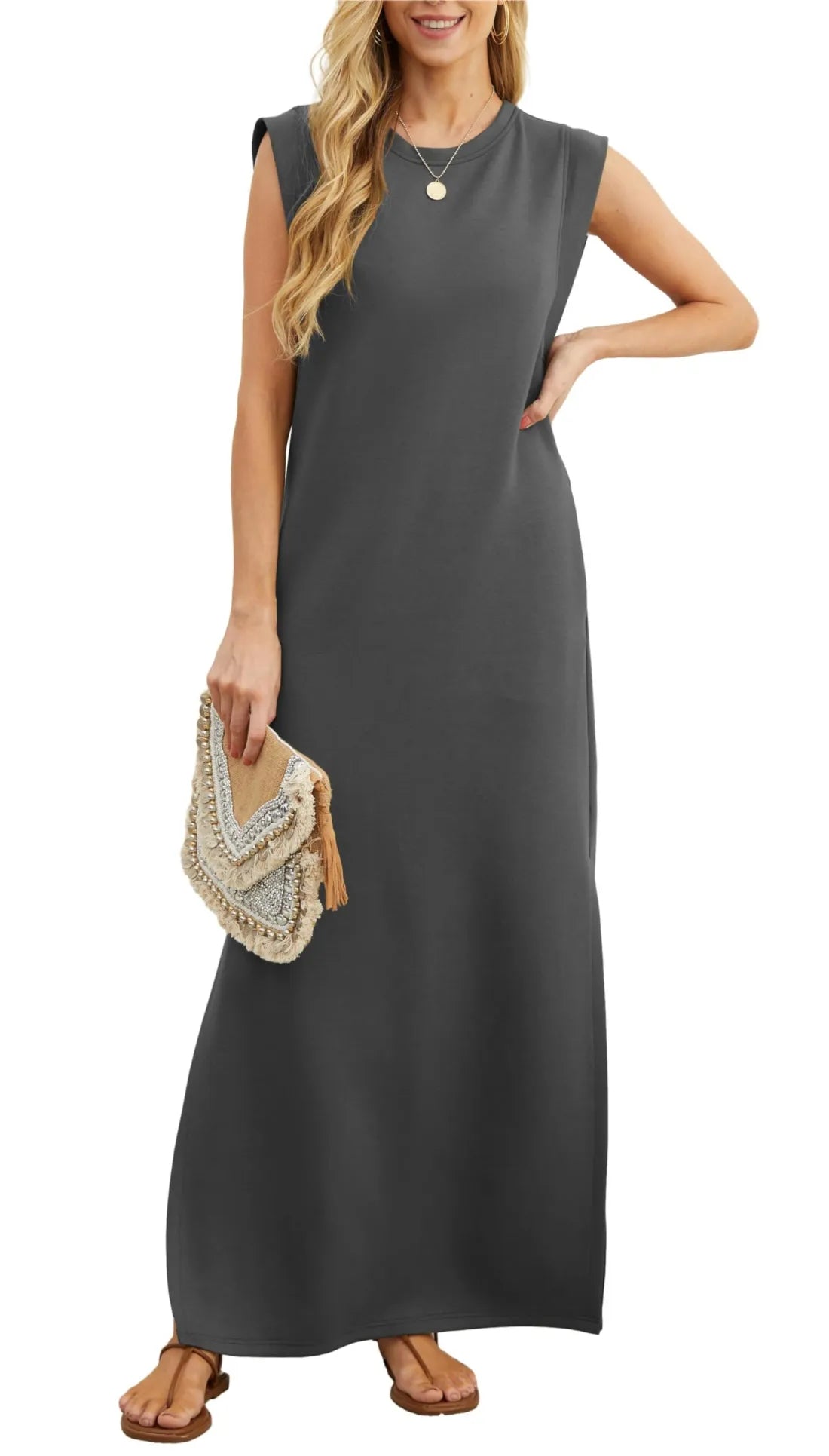 Maelis | Casual Split Maxi Dress