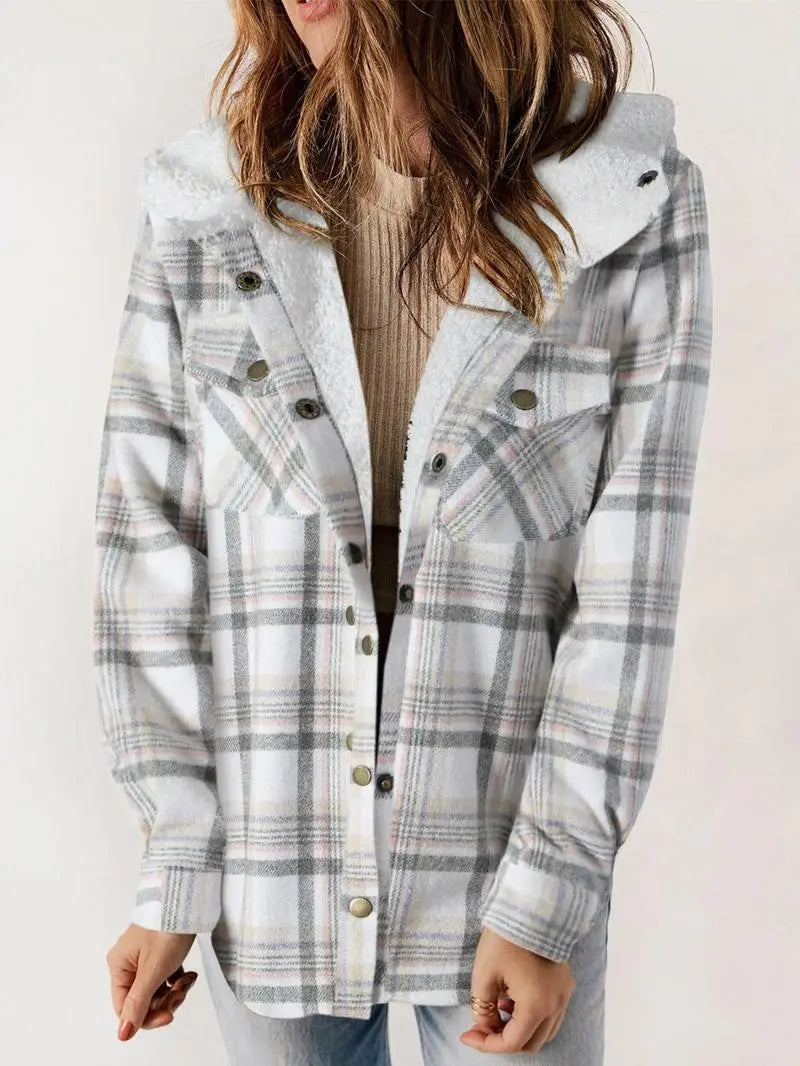 Fiona | Cozy Plaid Fleece-Lined Jacket