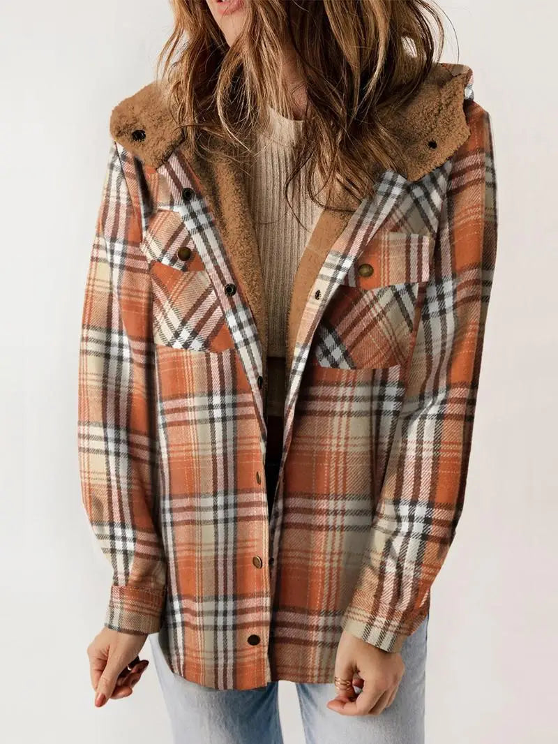 Fiona | Cozy Plaid Fleece-Lined Jacket