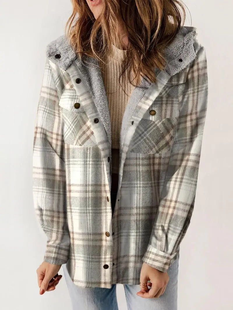 Fiona | Cozy Plaid Fleece-Lined Jacket