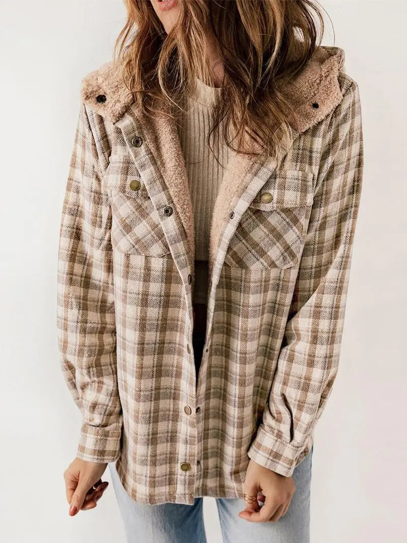 Fiona | Cozy Plaid Fleece-Lined Jacket