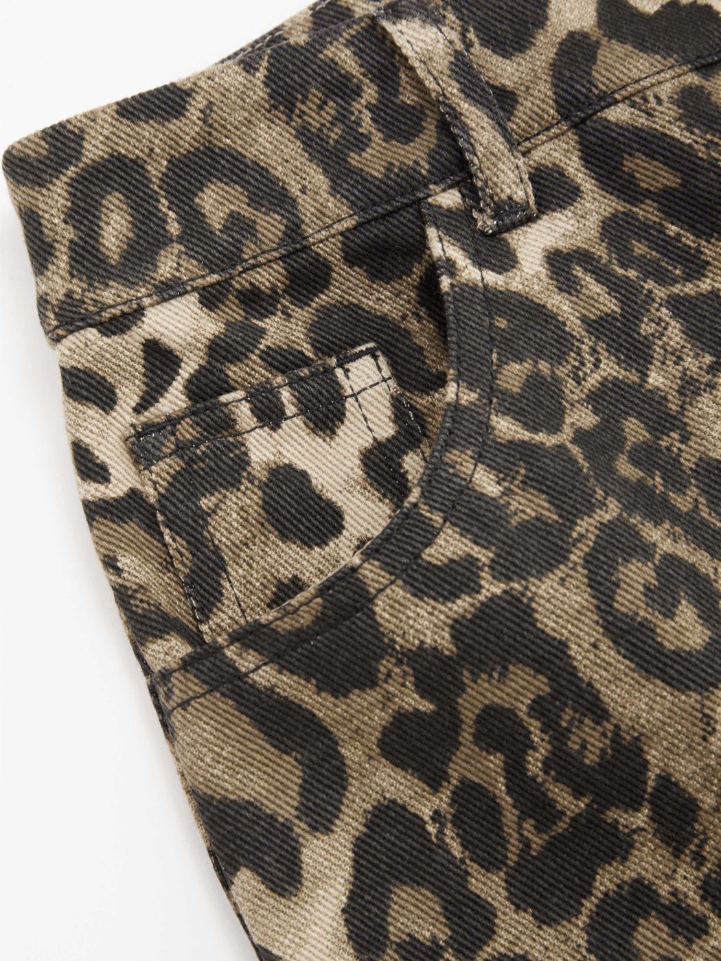 Soraya | Wide Leg Leopard Denim Pants