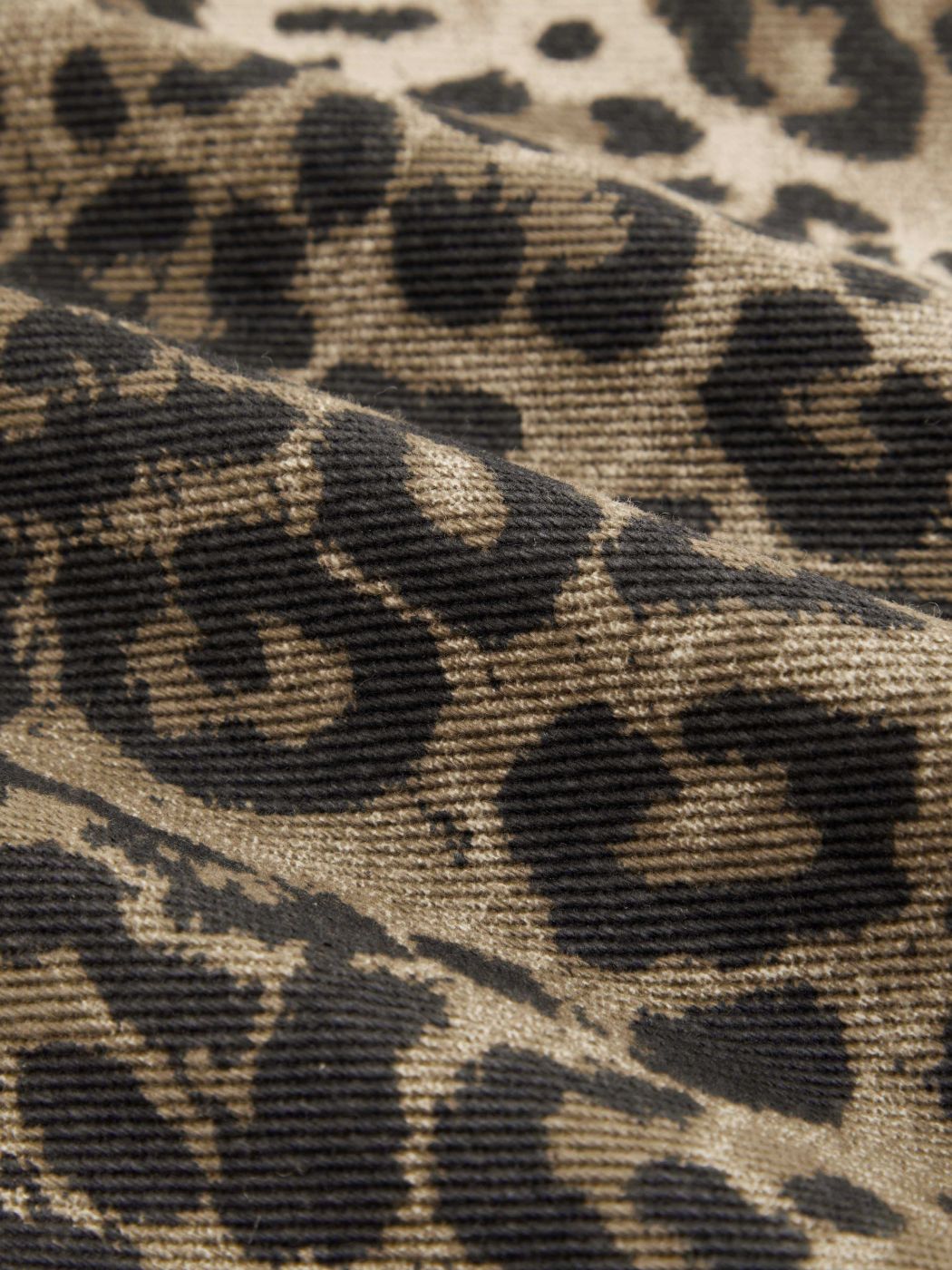 Soraya | Wide Leg Leopard Denim Pants