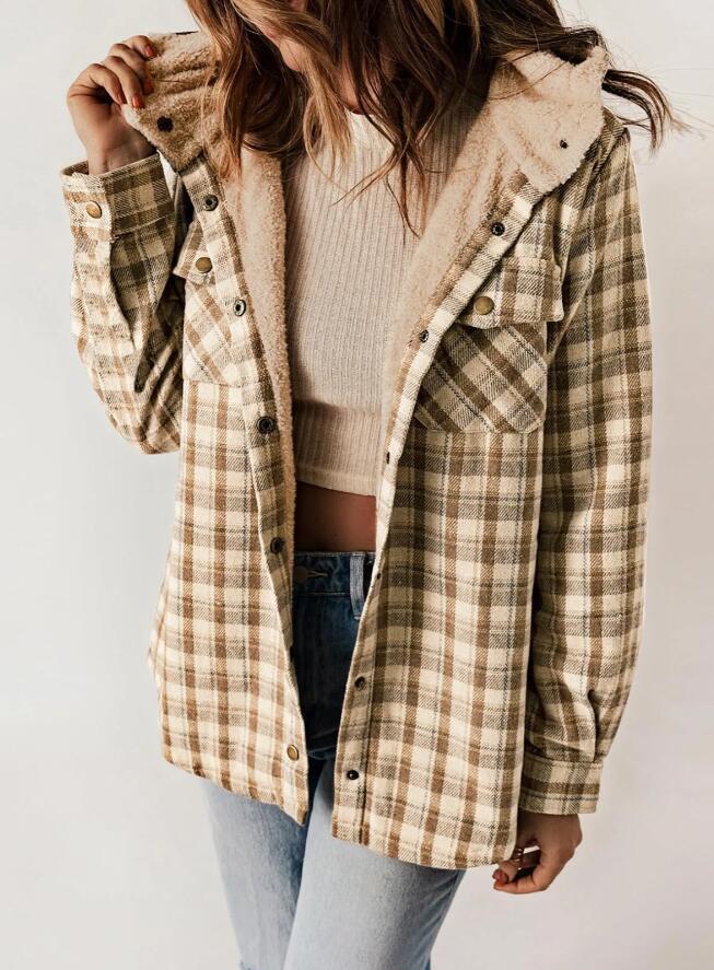 Fiona | Cozy Plaid Fleece-Lined Jacket