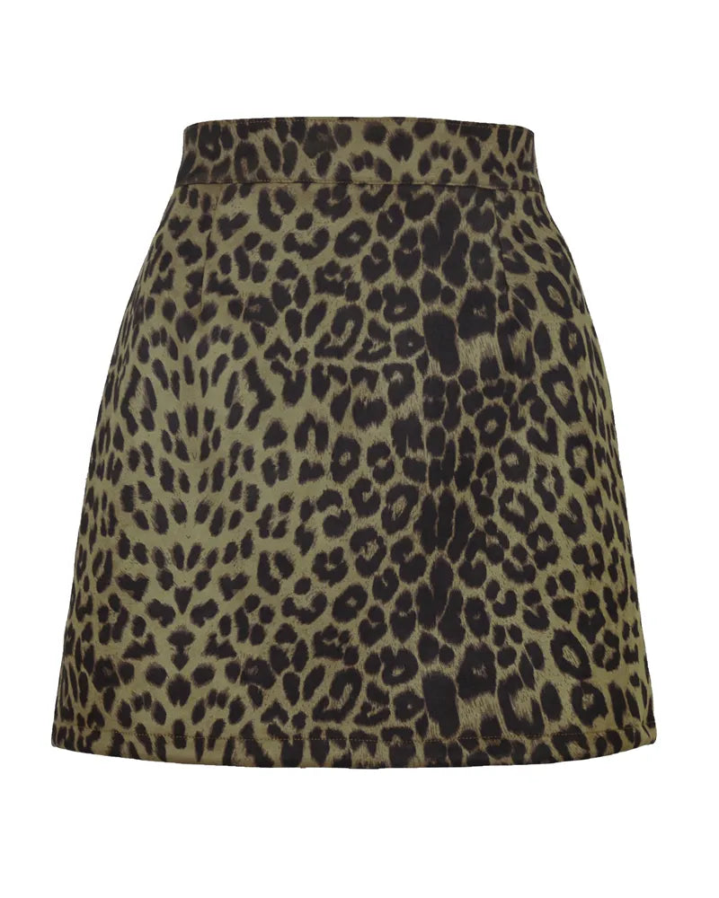 Zora | Leopard Print Bodycon Skirt