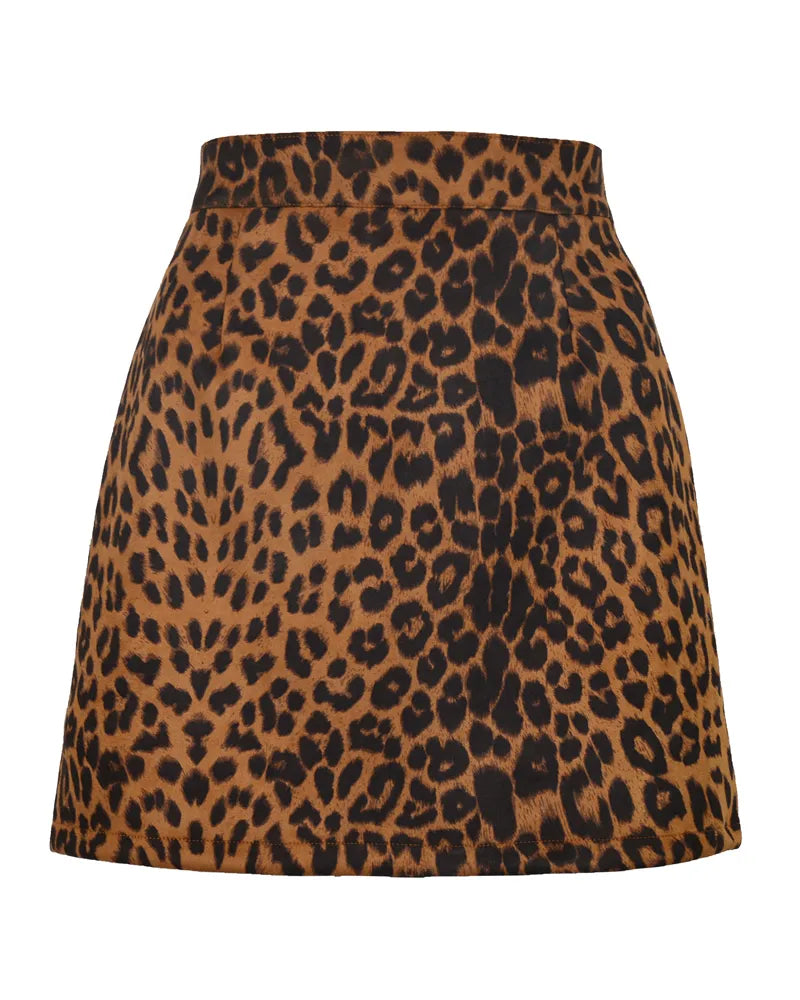 Zora | Leopard Print Bodycon Skirt