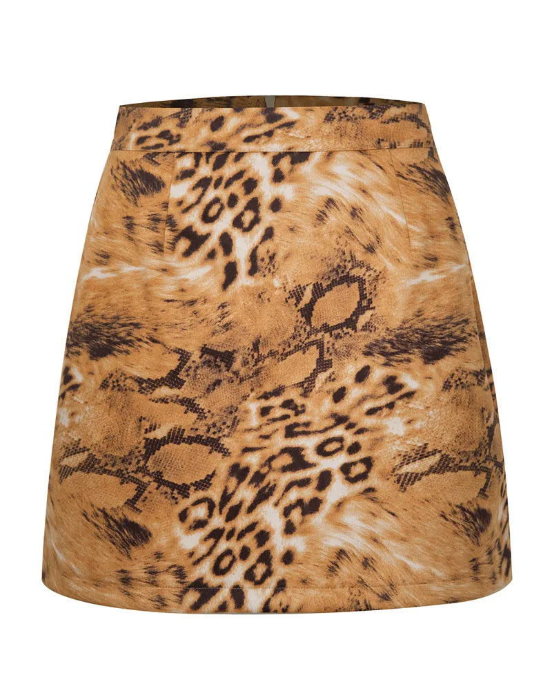 Zora | Leopard Print Bodycon Skirt