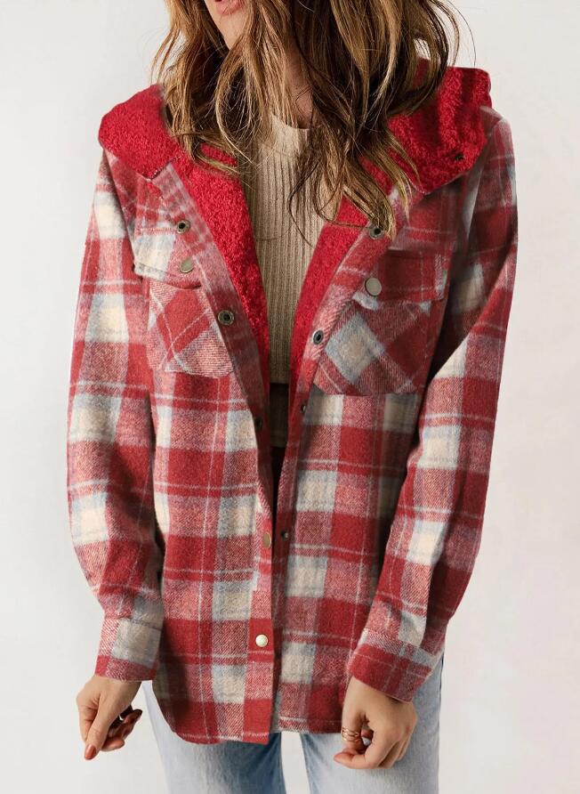 Fiona | Cozy Plaid Fleece-Lined Jacket