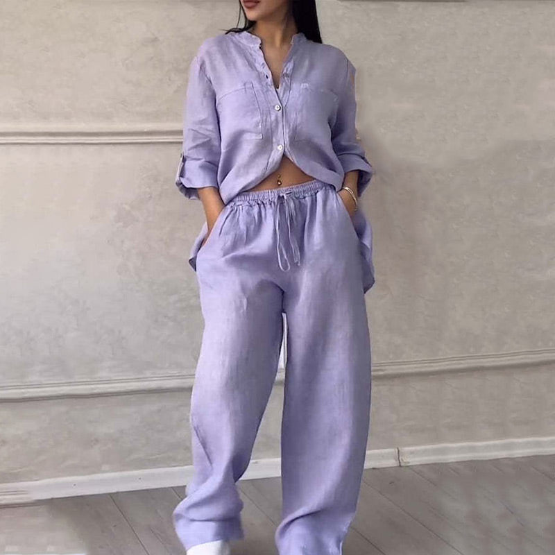 Isla | Button-Up Shirt and Pants Set