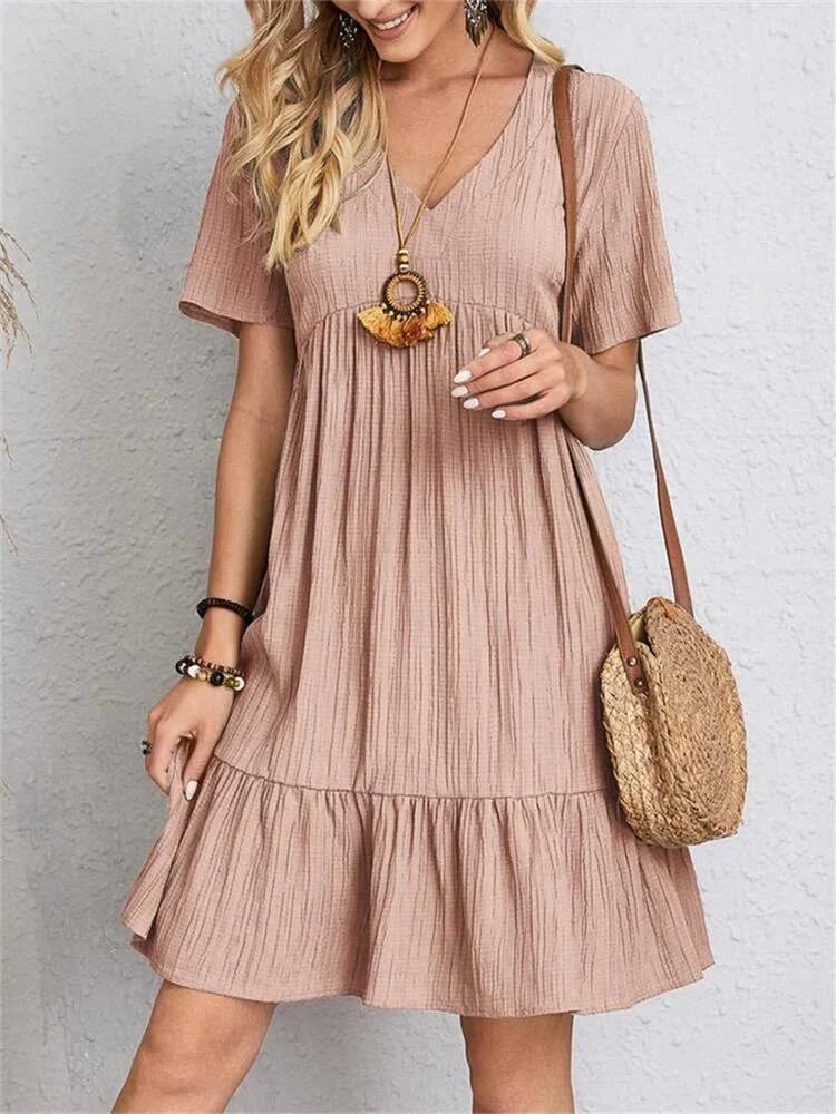 Elisa | Tummy-Control Retro V-Neck Dress
