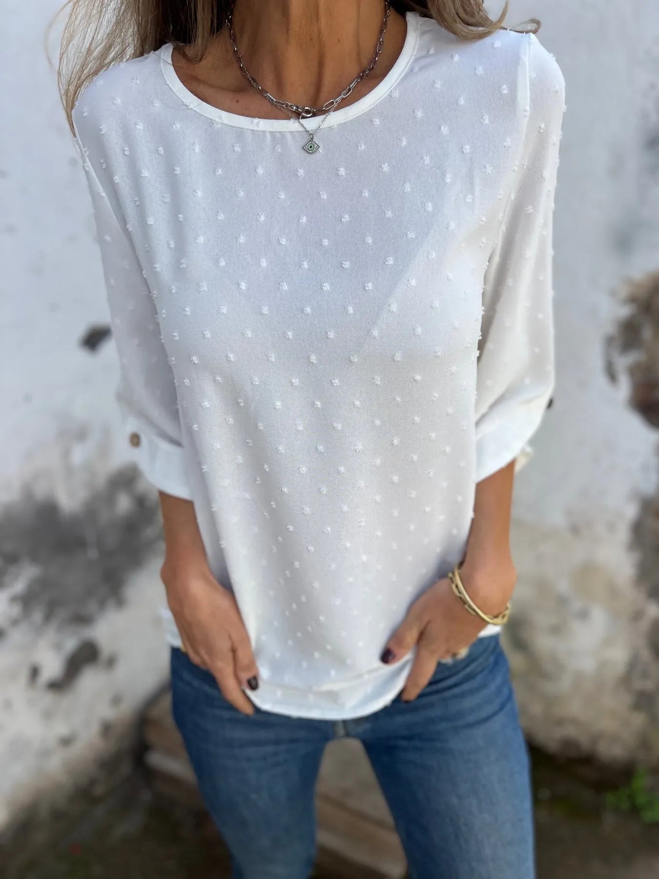 Ariane | Elegant Polka Dot Blouse