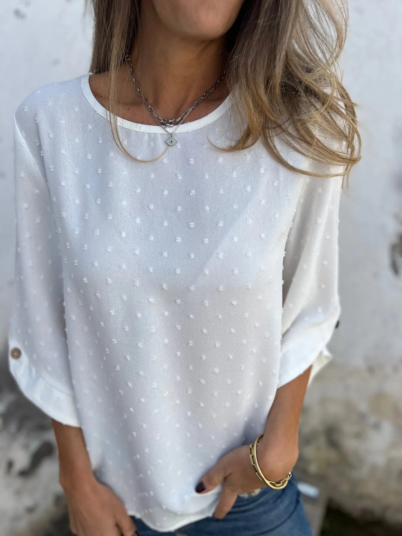 Ariane | Elegant Polka Dot Blouse