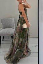 Elody | Elegant Floral Print Maxi Dress