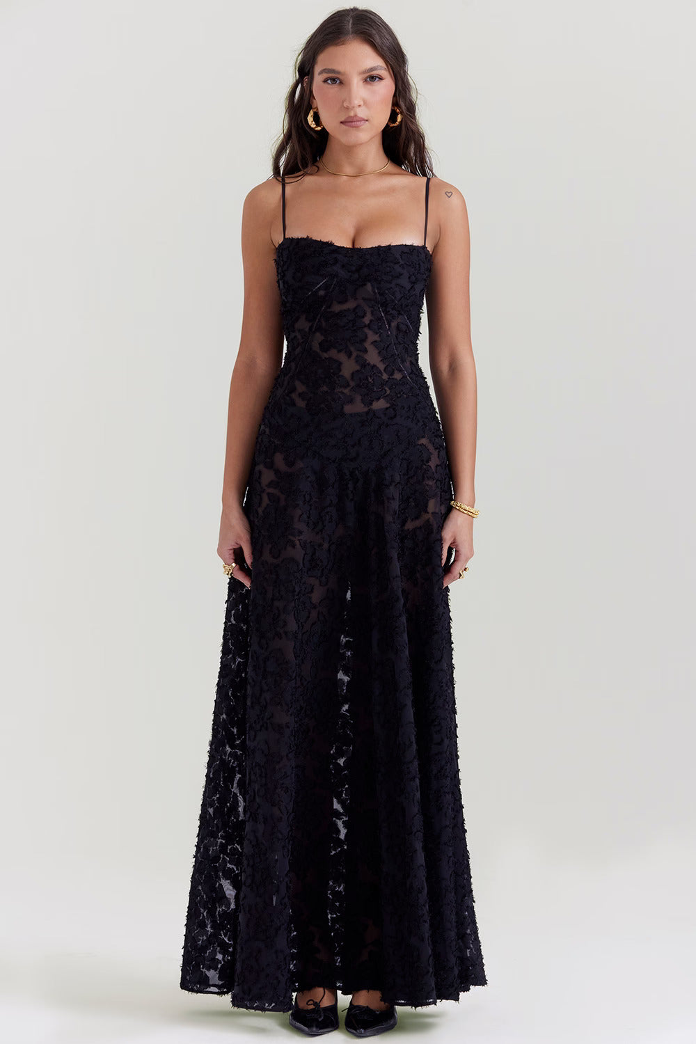 Inaya | Transparent Dress & Dark Elegance