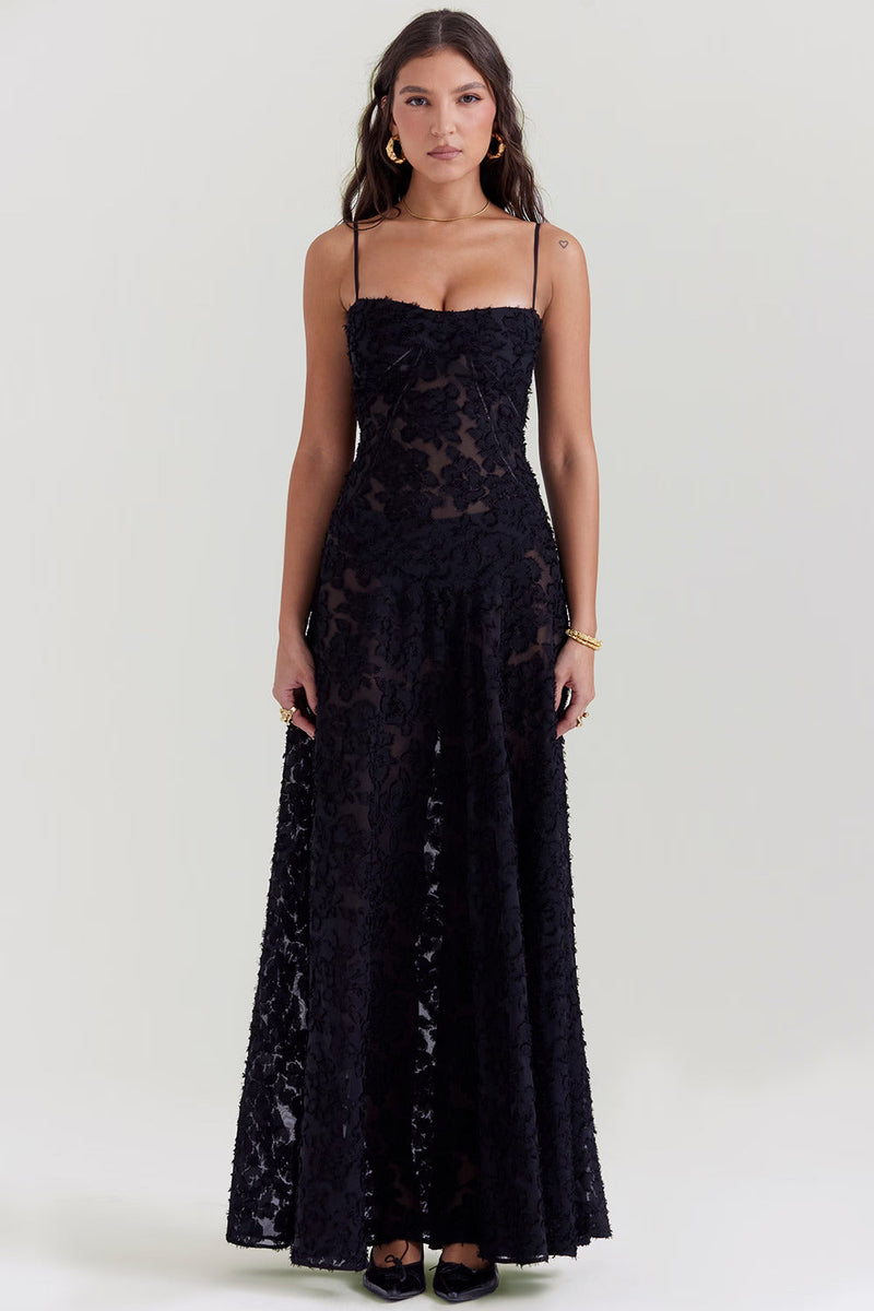 Inaya | Transparent Dress & Dark Elegance