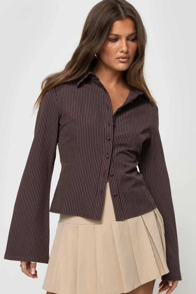 Lanabell | Fine Striped Shirt
