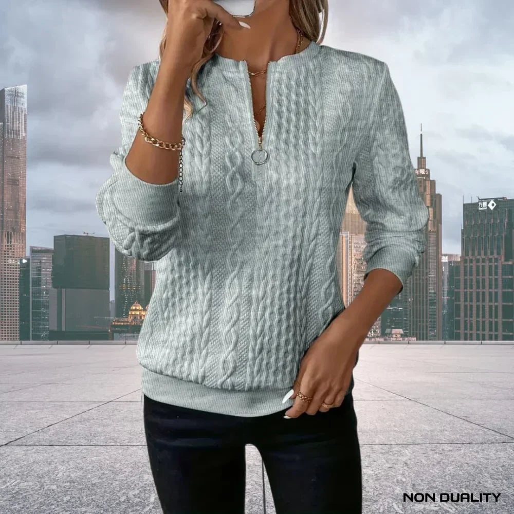 Luna | Elegant Zip-Up Sweater