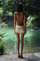 Naia | Draped Pearl Detail Dress
