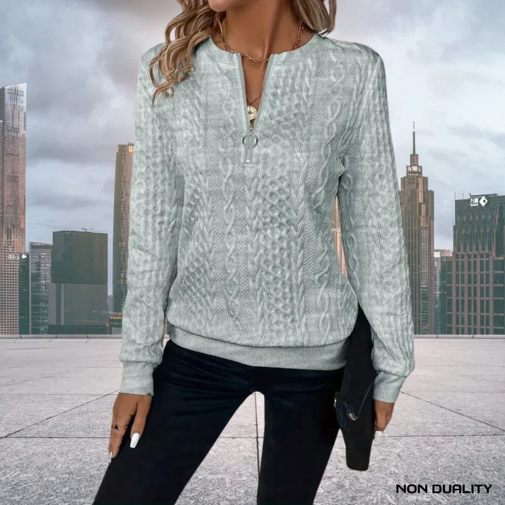 Luna | Elegant Zip-Up Sweater