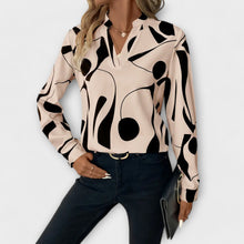 Yara | Elegant Blouse with Long Sleeves And Pointed Neckline