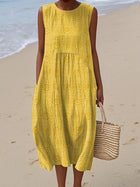 Soraya - Lightweight Sleeveless Cotton Dress with Pockets