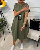 Cleo - Stylish Short Sleeved Dress
